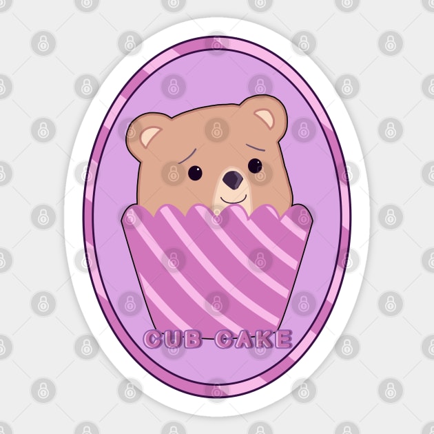 CUB CAKE Sticker by droidmonkey